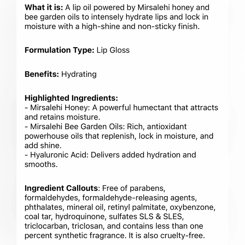Gisou Honey Infused Lip Oil